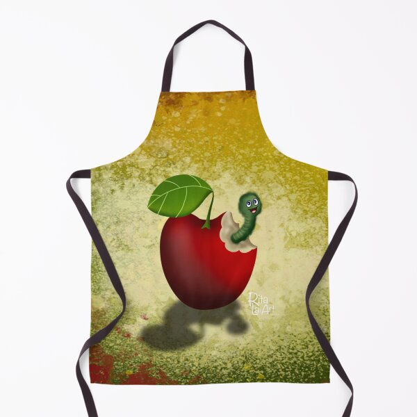 Item preview, An Apple a Day, A Worm a Day designed and sold by RitaLaiArt.