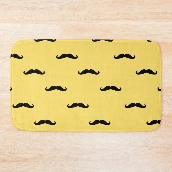 Item preview, Mustache pattern on yellow background designed and sold by IONcreatION.