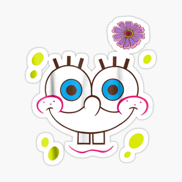 Spongebob funny face Sticker for Sale by stickers--Hakim