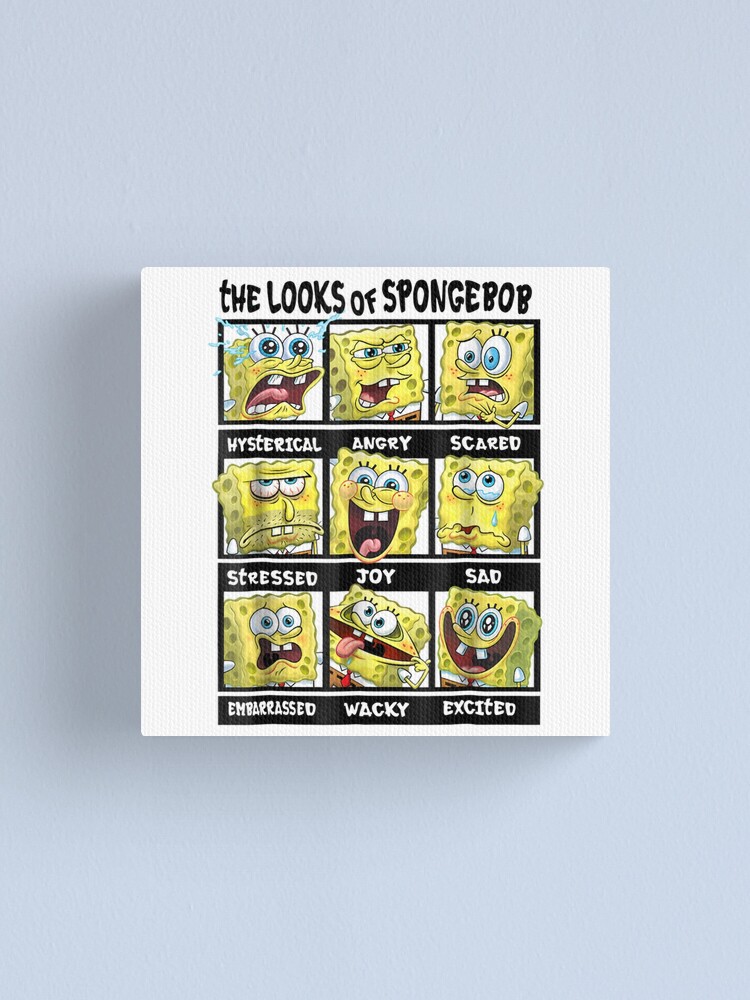 Spongebob SquarePants Multiple Looks Emotions Poster for Sale by