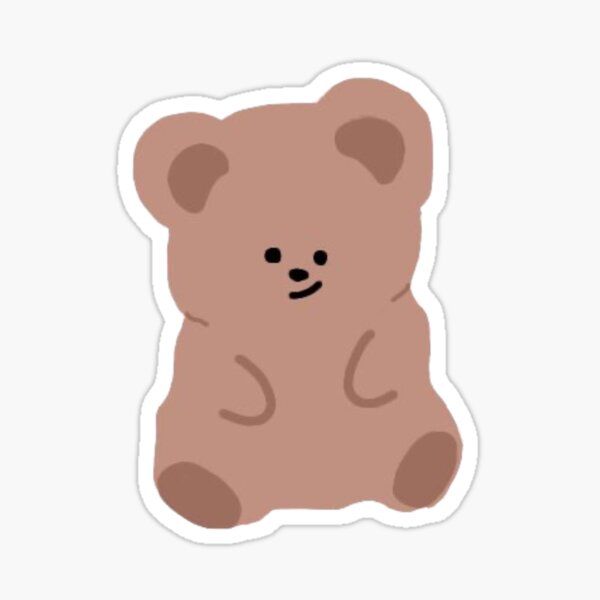 bear cute korean style bear print korean print sticker by cataddict redbubble