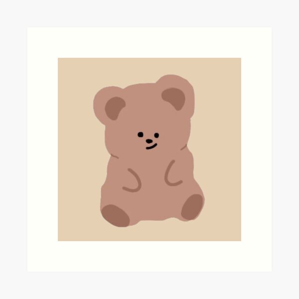 korean bear art prints redbubble