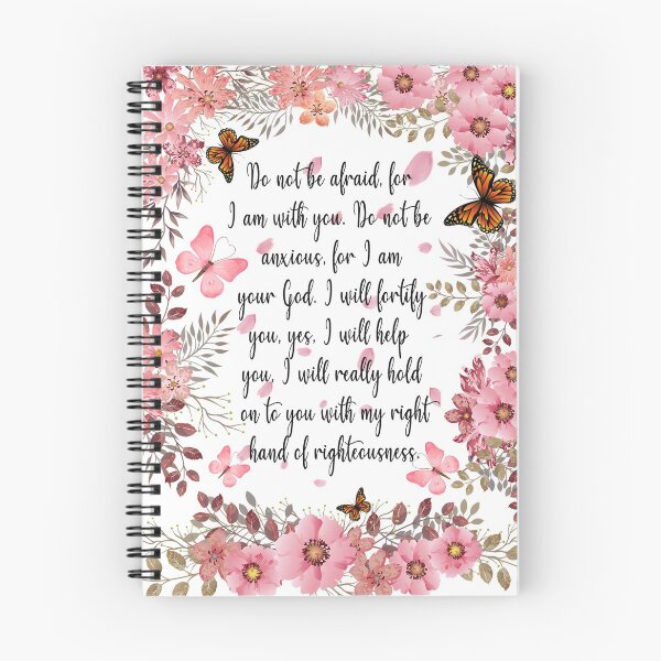 Item preview, Isaiah 41:10 - Pastel Flowers and Butterflies designed and sold by Exploring Religions Gift Shop.