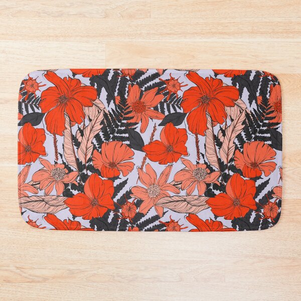 Item preview, Red poppy bloom farmhouse designed and sold by Milatoo.