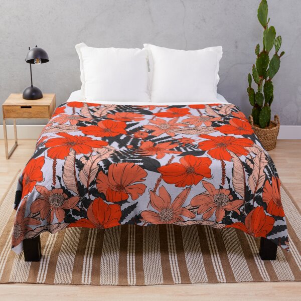 Item preview, Red poppy bloom farmhouse designed and sold by Milatoo.