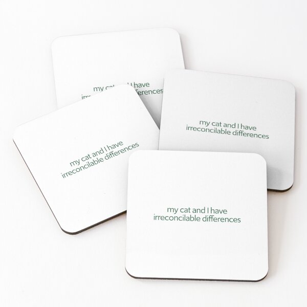 Item preview, My Cat and I have irreconcilable differences - Green designed and sold by PotentQuotable.