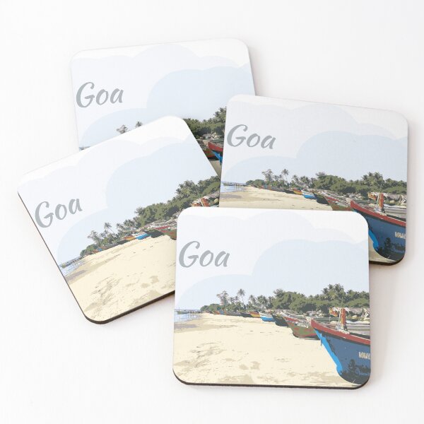Item preview, Goa Beach Fishing Boats designed and sold by TheJoeyStudio.