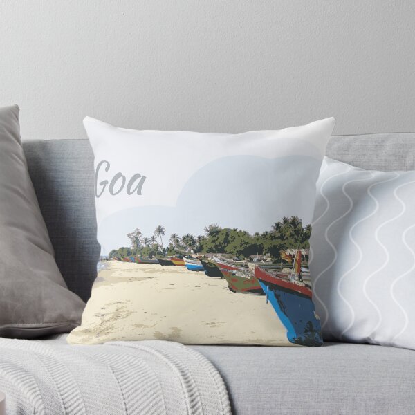 Item preview, Goa Beach Fishing Boats designed and sold by TheJoeyStudio.