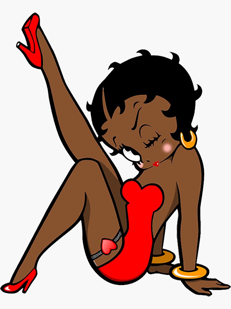Thumbnail 3 von 3, Sticker, Schwarze Betty Boop designt und verkauft von Quxxnswood.
