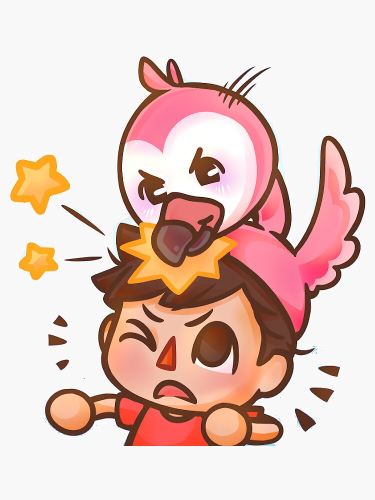 "Albert Flamingo YouTube" Sticker for Sale by Gunmoon Redbubble