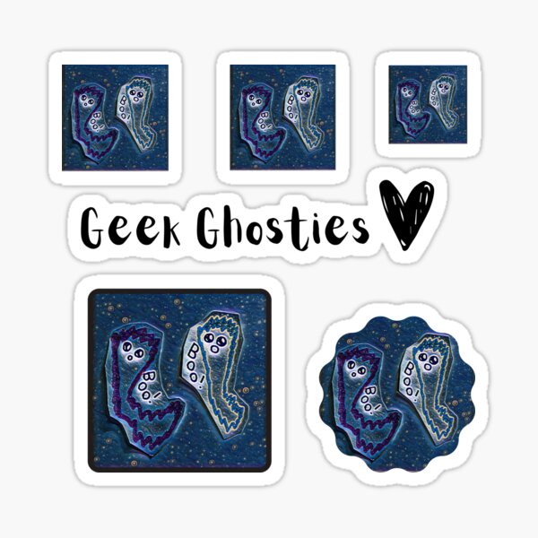 Lola + Zed BFF Best Friends and Geek Ghosts | GEEKS IN OTHER WORLDS Sticker