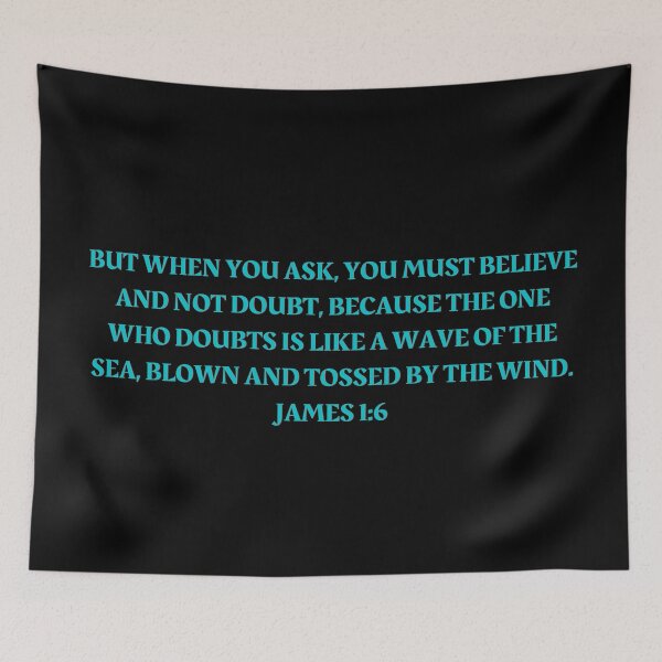 Item preview, Bible Verse James 1:6 designed and sold by Prayingwarrior.