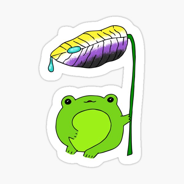 Non Binary Pride Frog Stickers | Redbubble