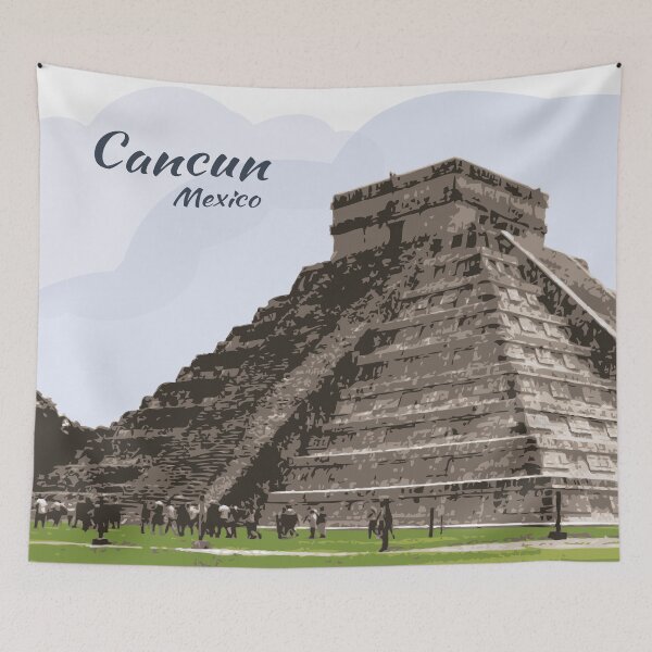 Item preview, Mayan Pyramid Cancun Mexico designed and sold by TheJoeyStudio.
