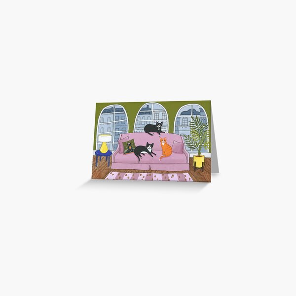 Item preview, The Pink Sofa Cats designed and sold by KilkennyCat Art.