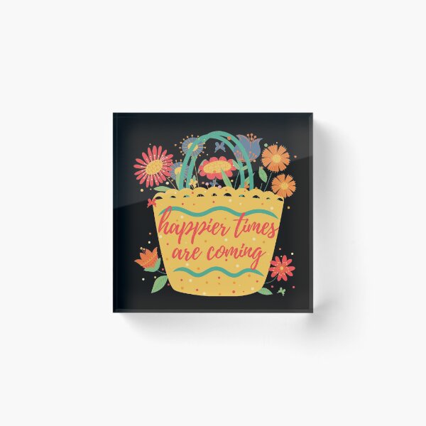 Item preview, Tomorrow Will Be A Good Day floral basket - inspirational quote designed and sold by hyggekrog.