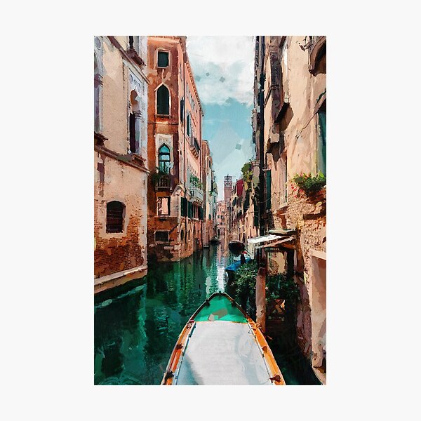 Item preview, Watercolour of a Gondola on a Venice Canal designed and sold by mittie101.