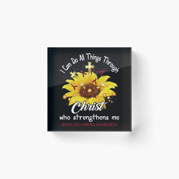Item preview, I Can Do All Things Through Christ Who Strengthens Me Sickle Cell Anemia Awareness designed and sold by rechardtee.