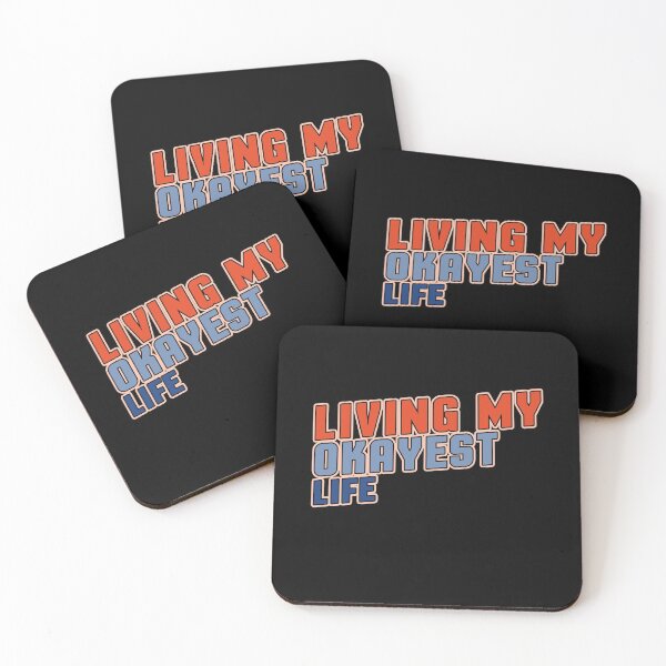 Item preview, Living My Okayest Life Funny Random Sarcastic Quote designed and sold by sillyquestions.
