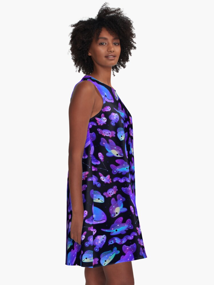 Alternate view of Ocean constellations A-Line Dress
