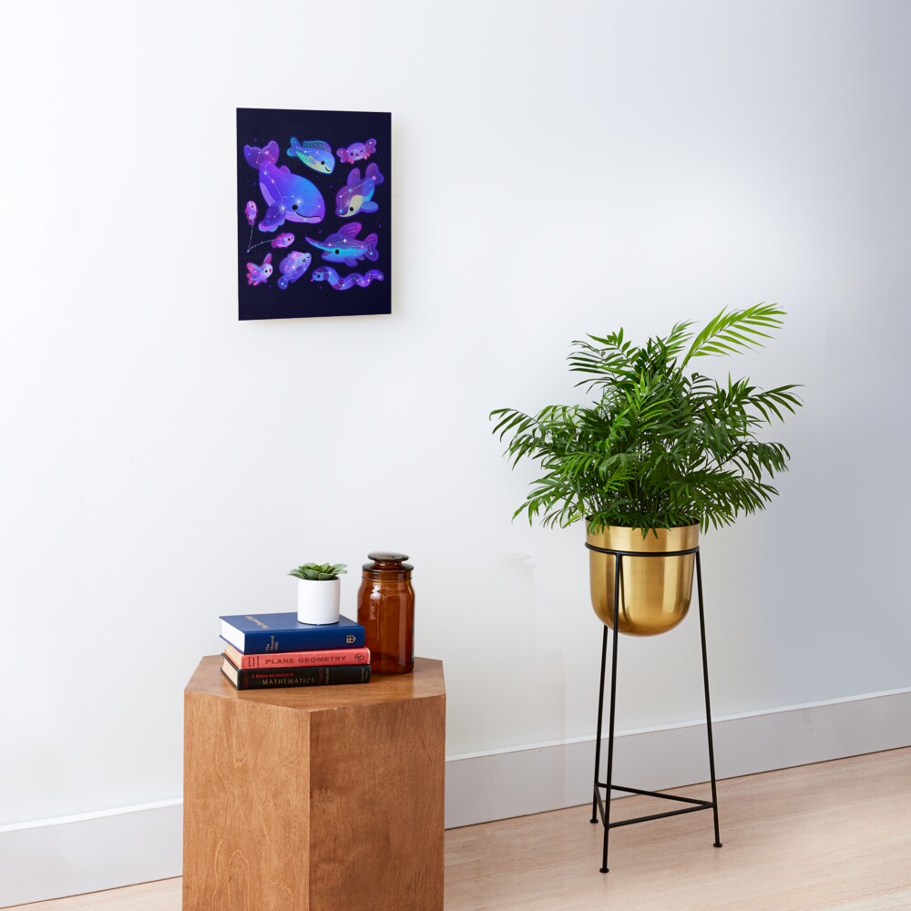 Ocean constellations Mounted Print