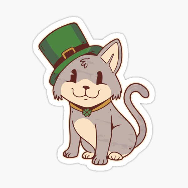 Item preview, Leprechaun Kitty Cat designed and sold by Graphix-Space.