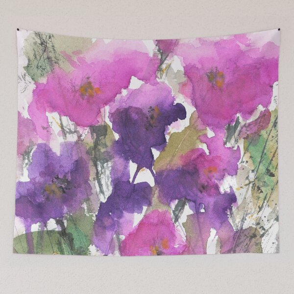 Item preview, Purple Flower Watercolor designed and sold by Karlena Lewin Studio.
