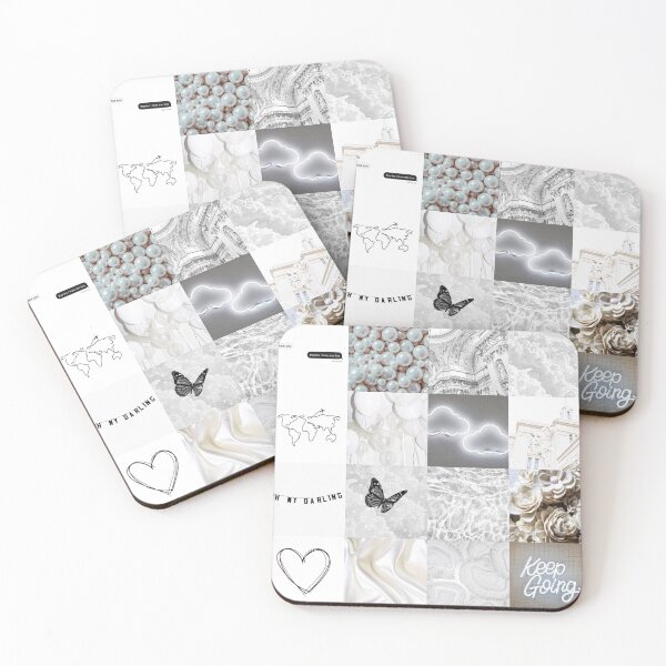 Item preview, White Aesthetic Collage designed and sold by ViviChill.