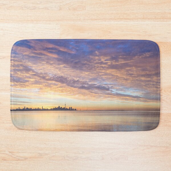 Item preview, Feathers Ripples and Glow - Glorious Multicolored Dawn over Toronto Skyline designed and sold by Georgia Mizuleva.