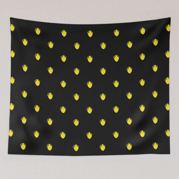 Item preview, Tiny Lemon Print // Black designed and sold by The Wellington Boot.
