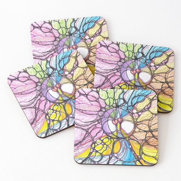 Item preview, Neuroart, Abstract colorful connection of hearts designed and sold by VikitaSolomakha.