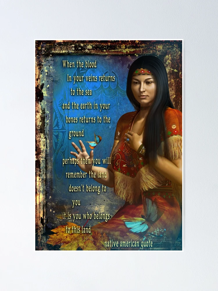 Canvas Poster Printed Painting Native Blood Runs Through My - Temu