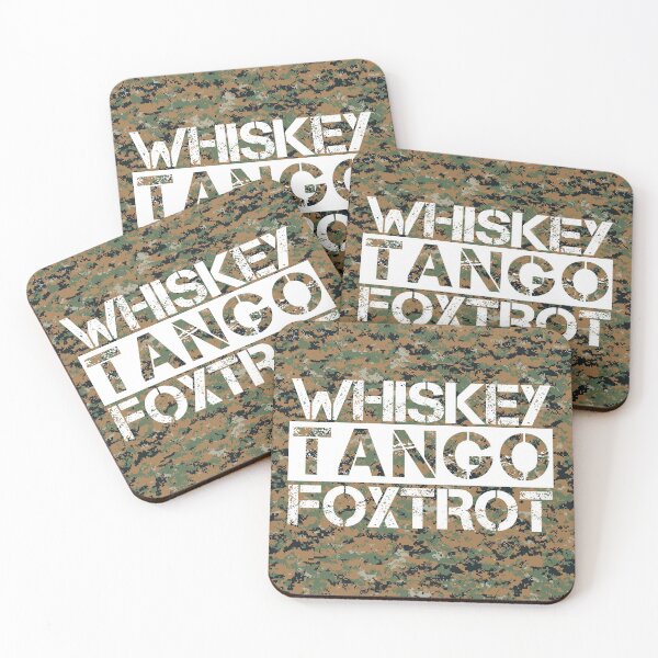 Item preview, Whiskey Tango Foxtrot - wtf  Marpat woodland camo background - sarcastic designed and sold by Honest-Quotes.