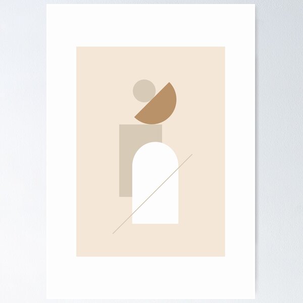 Item preview, Wood block wall art, Nordic wall art, Trendy art print, Abstract art print, Geometric wall art, Swedish home decor, Simple abstract art, Neutral color print designed and sold by Papergrphc.