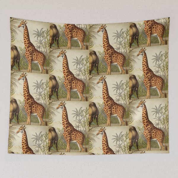 Item preview, Giraffe in the oasis designed and sold by LeAllureVintage.