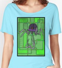 Robotic Bowler Hat - stained glass villains Women's Relaxed Fit T-Shirt