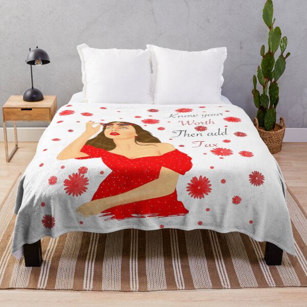 Item preview, Lady in red realistic drawing illustration know your worth then add tax designed and sold by Imanitasong.