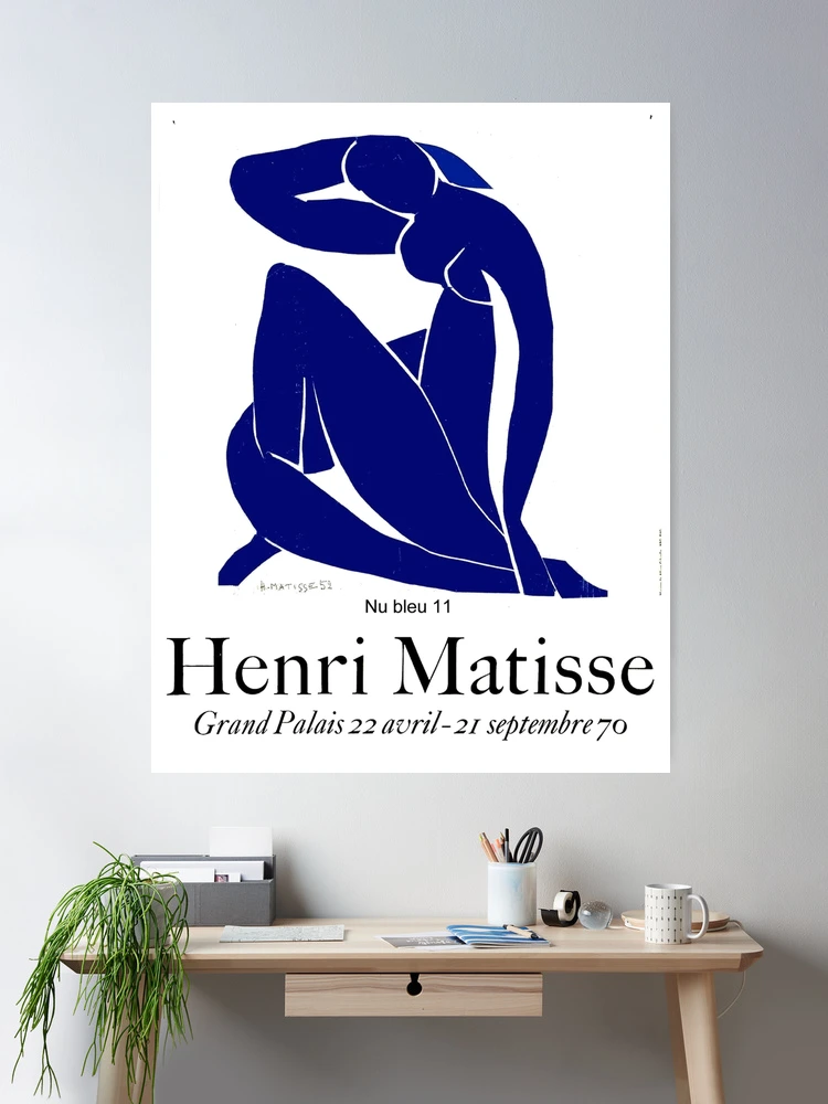 GRAND PALAIS : Vintage 1970 Matisse Nu Bleu La Chevelure Exhibit  Advertising Print | Poster