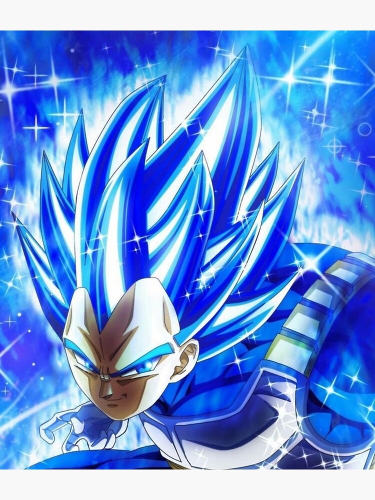 Watercolor of vegeta in super saiyan blue form on Craiyon