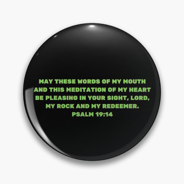 Artikelvorschau, Bibelvers Psalm 19:14 entworfen und verkauft von Prayingwarrior.