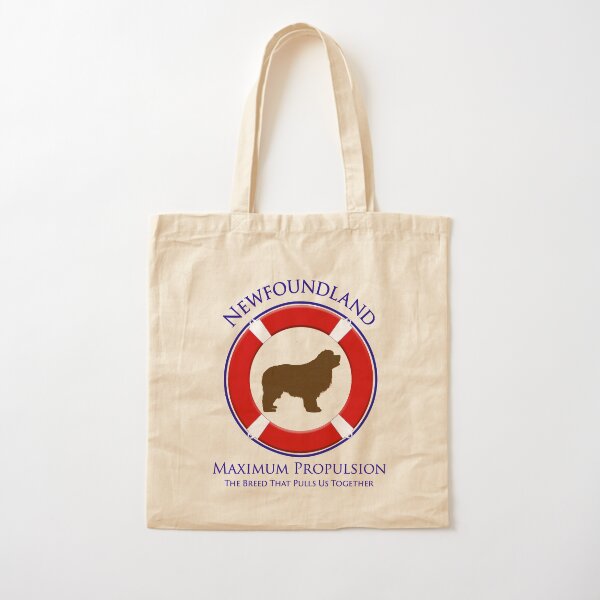 Newfoundland - Maximum Propulsion, Brown Newf Cotton Tote Bag