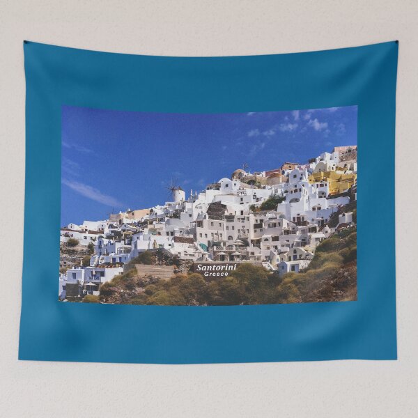 Item preview, Santorini, Greece -  Beautiful White Houses & Windmill of Oia designed and sold by leemcnut.