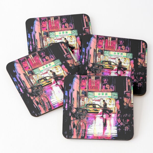 Item preview, Japanese street view at night, urban anime, anime street view, anime scene, best gift for japan lovers, designed and sold by shodark.