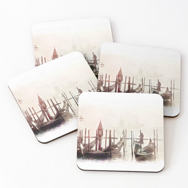 Item preview, Watercolour of Gondolas Moored on a Venice Canal designed and sold by mittie101.