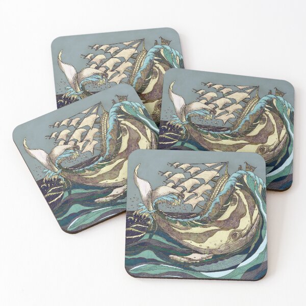 Item preview, Leviathan Strikes - Whale, Sea and Sailing Ship designed and sold by bitmap.