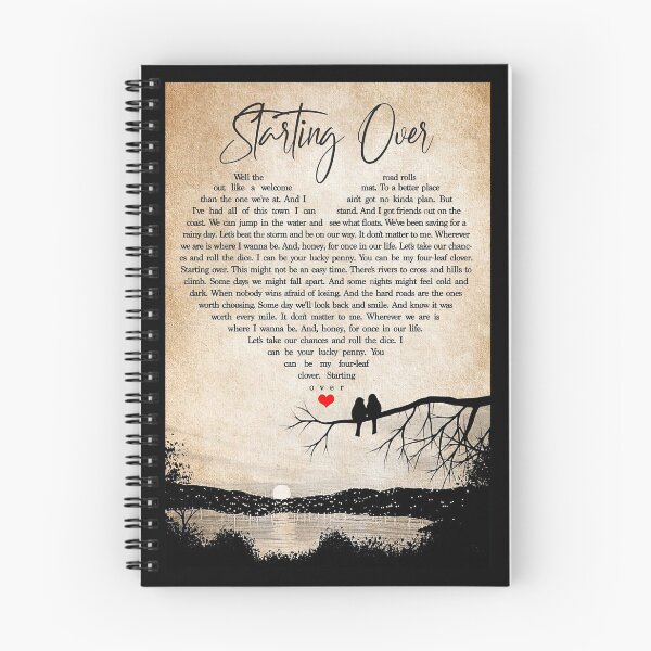 Item preview, Starting Over Lyrics Chris Stapleton - Couple Bird Sunset designed and sold by PaulaSpringArt.