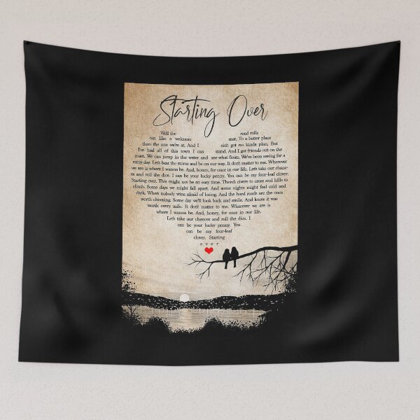 Item preview, Starting Over Lyrics Chris Stapleton - Couple Bird Sunset designed and sold by PaulaSpringArt.