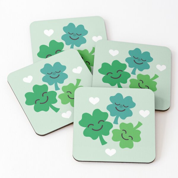 Item preview, Cute Four Leaf Clovers and Hearts! designed and sold by VicEllisArt.