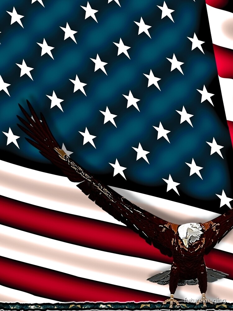 Patriotic Respect w/Eagle & USA Flag by futureimaging