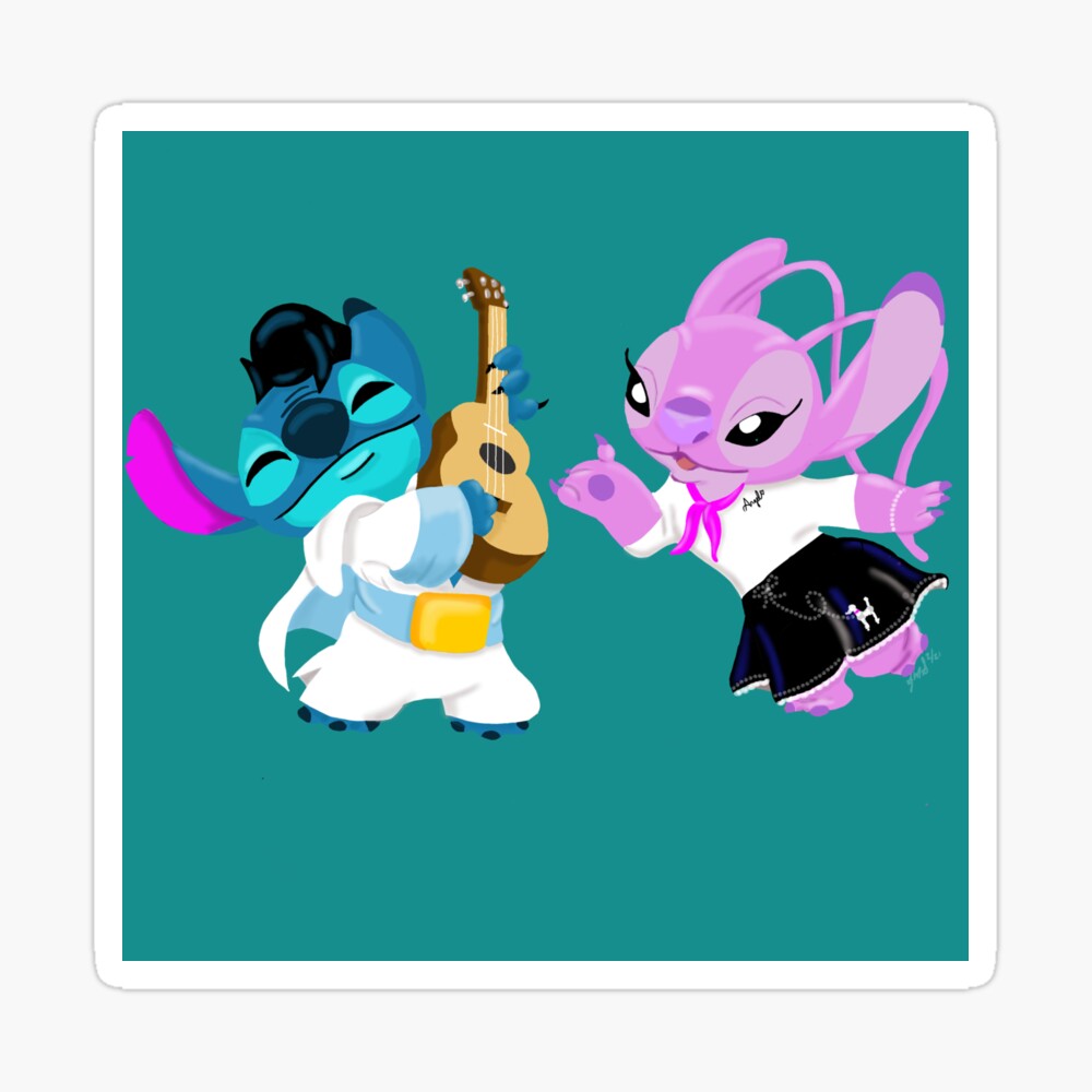 Lilo and Stitch Elvis and Priscilla Stickers , Lilo And Stitch Stickers